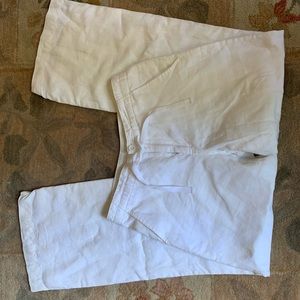 Gap 100% Linen White Trousers Size 0